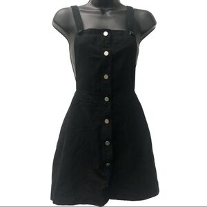 Black overall summer dress / grunge aesthetic